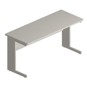 Maxon Contemporary Work Table - Rectangle - Drawer, Drawer - 24" x 60" x 30" x 1" - Steel, Steel - Gray