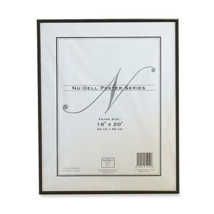 Nu-Dell Metal Poster Frame - 16" x 20" Frame - Plastic - Black