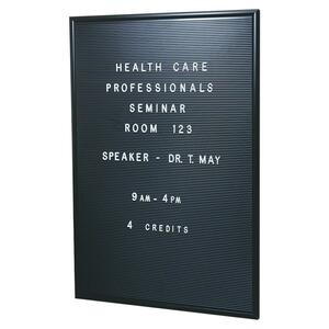 Nu-Dell Message Board with Letters - 36" x 24" - Aluminum Frame