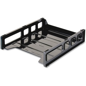 OIC Front Loading Letter Tray - 12.5" x 10.5" x 2.87" - Black