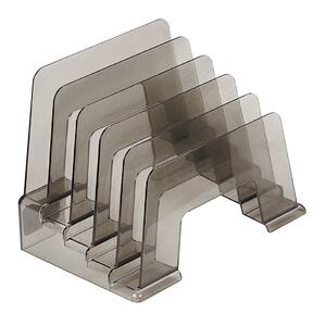 OIC 6-Compartment Incline Sorter - 8" x 6" x 5.06" - 6 Compartment(s) - Smoke