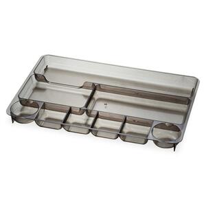 OIC 9 Compartment Desk Tray - 9" x 14" x 1.12" - Smoke