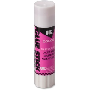 OIC Disappearing Color Glue Stick - 0.28oz - 1 Each - Purple