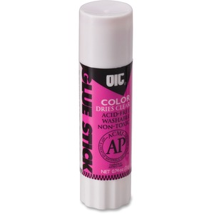 OIC Disappearing Color Glue Stick - 0.74oz - 1 Each - Purple