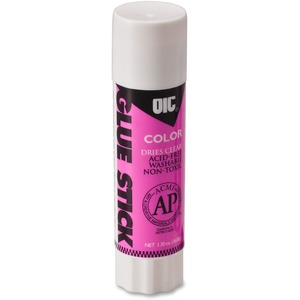 OIC Disappearing Color Glue Stick - 1.3oz - 1 Each - Purple