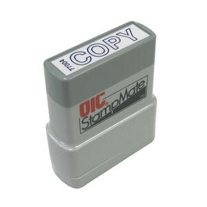 OIC Pre-Inked Message Stamp - Blue