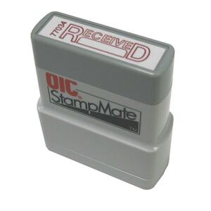 OIC Pre-Inked Received/Date Stamp - Red