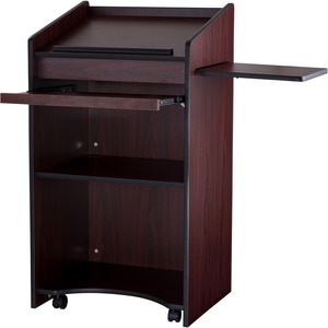 Oklahoma Sound Aristocrat Floor Lectern/AV Stand - Rectangle - 2 Shelf - 20" x 25" x 15" - Wood - Mahogany