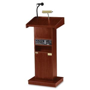 Oklahoma Sound Orator Standard Height Lectern - Rectangle - 17" x 22" x 42" - Mahogany