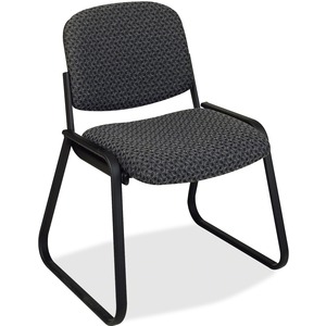 Office Star WorkSmart V4420 Deluxe Sled Base Armless Chair - Black Frame23" x 2.5" x 32.5" - Onyx Seat