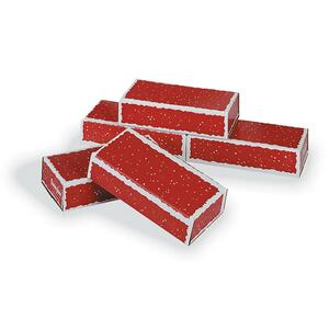 Pacon Corrugated Blocks - 16 Block - 12" x 6" x 3" - Plastic, Cardboard - Red