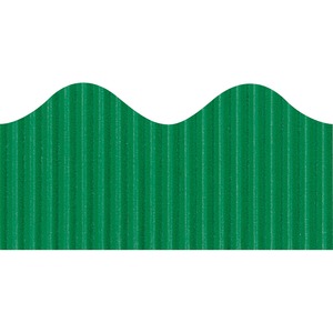 Pacon Bordette Scalloped Decorative Border - Rectangle with Scalloped Trim - 2.25" x 50ft - Paper - Emerald