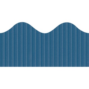 Pacon Bordette Scalloped Decorative Border - Rectangle with Scalloped Trim - 2.25" x 50ft - Paper - Rich Blue
