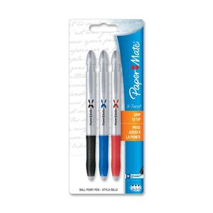 Paper Mate Lubriglide X-Tend Retractable Pen - Assorted Ink - Translucent Barrel - 3 / Pack