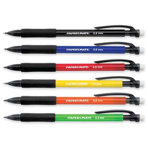 Paper Mate Write Bros Grip Mechanical Pencil - 0.5 mm Lead Size - Assorted Barrel - 12 / Dozen
