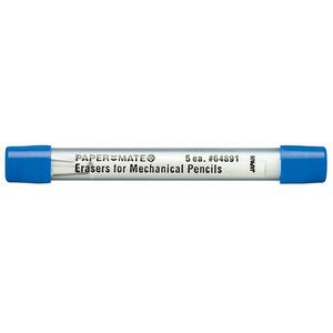 Paper Mate Clickster Eraser Refill - Lead Pencil Eraser - 5 / Tube - White