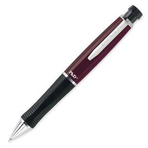 Paper Mate PhD Retractable Ballpoint Pen - Black Ink - Black Cherry Barrel - 1 Each