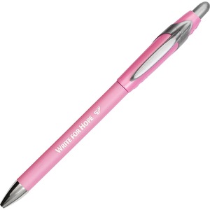 Paper Mate Flexgrip Elite Pink Ribbon Retractable Pen - Pink Barrel - 12 / Box