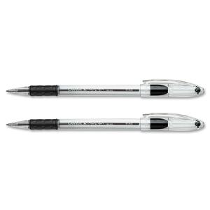 Pentel RSVP Stick Pens - Black Ink - Black Barrel - 2 / Pack