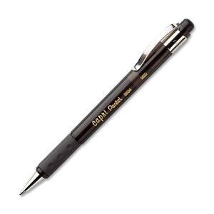 Pentel Capri Retractable Pen - Black Ink - Black Barrel - 12 / Dozen