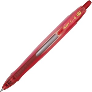 Pilot G6 Retractable Gel Pen - Red Ink - Red Barrel - 1 Each