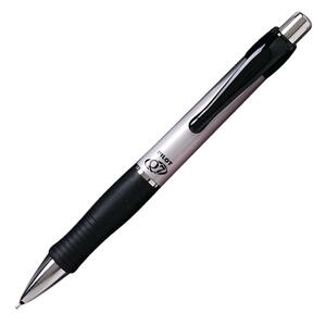 Pilot Q7 Retractable Needle Point Pen - Black Ink - Silver Barrel - 1 Each