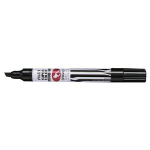 Pilot Super Color Chisel Tip Permanent Marker - Chisel Pen Point Style - Chisel Marker Point Style - Black Ink - White Barrel, Black Barrel - 1 Each