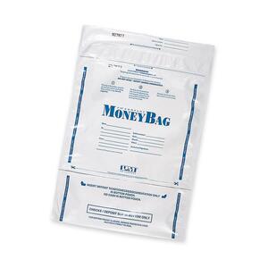 PM SecurIT Dual Deposit Money Bag - Currency Bag - 11" x 15" - 3.5mil Thickness - Plastic - 100 / Pack - Light Gray