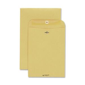 Quality Park Heavy-Duty Clasp Envelope - #63 (6.5" x 9.5") - 32lb - Gummed - Kraft - 100 / Box - Cameo