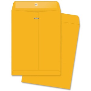 Quality Park Ridge Clasp Envelopes - #110 (12" x 15.5") - 24lb - Gummed - Kraft - 100 / Box - Kraft