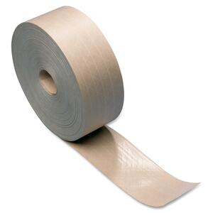 Quality Park Brown Kraft Sealing Tape - 3" Width x 375' Length - 1.62" Core - Fiberglass - 1 Each - Brown
