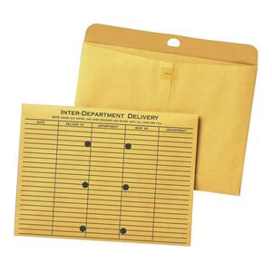 Quality Park Inter-Departmental Envelope - 9" x 12" - 28lb - Self-sealing - 100 / Box - Kraft