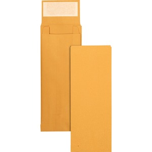 Quality Park Redi Strip Expansion Envelopes - 5" x 11" - 40lb - Self-sealing - Kraft - 25 / Pack - Kraft