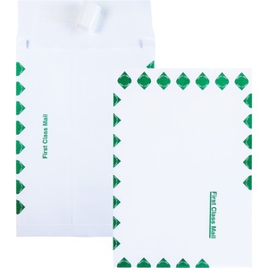 Quality Park First Class Expansion Envelope - 10" x 13" - Self-sealing - Linen - 100 / Carton - White