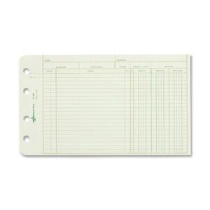 Rediform Ledger Outfit Refill - 5" x 8.5" Sheet Size - Green - 100 / Pack