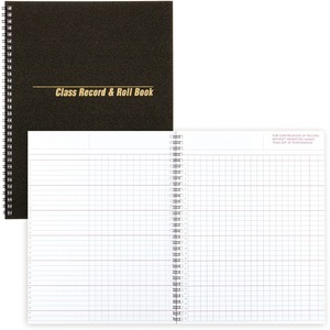 Rediform Class Record & Roll Book - 40 Sheet(s) - Spiral Bound - 11" x 8.5" Sheet Size - White - 1Each