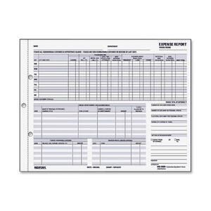 Rediform Snap-A-Way Detailed Expense Report - 2 Part - Carbonless - 8.5" x 11" Sheet Size - Assorted - 50 / Pack