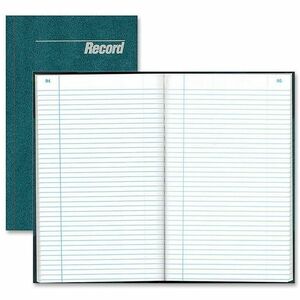 Rediform Granite Park Record Book - 150 Sheet(s) - Gummed - 12.25" x 7.25" Sheet Size - White - 1Each