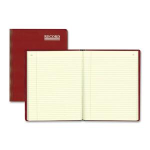 Rediform Red Vinyl Account Book - 150 Sheet(s) - Thread Sewn - 10.37" x 8.37" Sheet Size - Green - 1Each