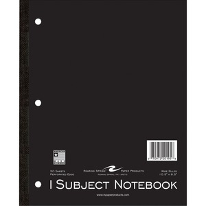Roaring Spring 1-Subject Tapebound Notebook - 50 Sheet(s) - Wide Ruled - 8.5" x 10.5" - 1 Each