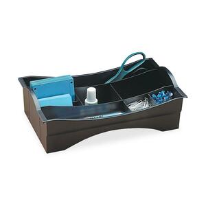 Rubbermaid Multi Compartment Organizer - 12.5" x 7.75" x 3.25" - Plastic - Black