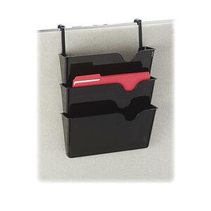 Rubbermaid Hanging Wall File System - 21.5" x 14.25" x 4.37" - 3 Pocket(s) - Plastic - Smoke