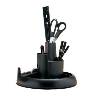 Rubbermaid Three-Tier Rotary Organizer - 10" x 7.25" x 10" - 3 Tier(s) - Black