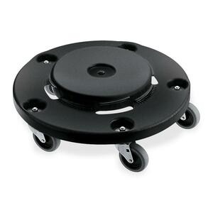 Rubbermaid Round Twist On and Off Dolly for Brute Container - 350 lb Capacity - 44 gal - 46.62" - Black