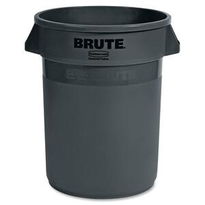 Rubbermaid Brute Round Dome Top Container - 167L Capacity - Round - 24" Opening Diameter - 31.5" Height - Plastic - Gray