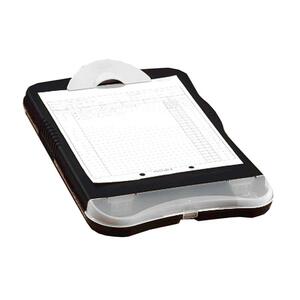 Rubbermaid Grip 'N Go Storage Clipboard - 1" Capacity - 2 Slot - 10.19" x 15" - Clamp - Polypropylene - Black
