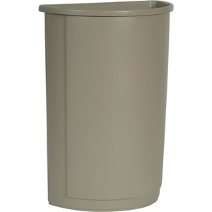 Rubbermaid Half Round Wastebasket - 79L Capacity - Semicircular - Beige
