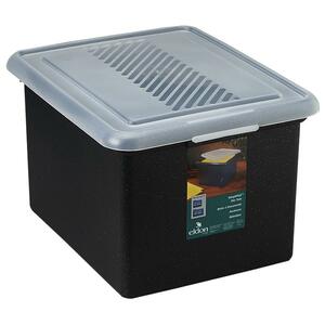 Rubbermaid SimpleFile Letter/Legal Tote - Letter, Legal - External Dimensions 11" Height x 14.5" Width x 18" Depth - Plastic - Black