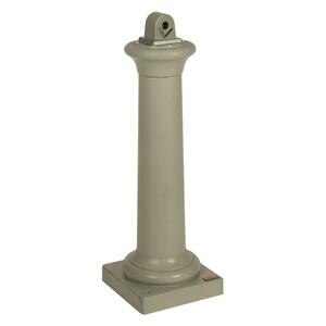 Rubbermaid Groundskeeper Tuscan Smoking Receptacle - 38" Height x 13" Width x 13" Depth - Plastic - Sandstone