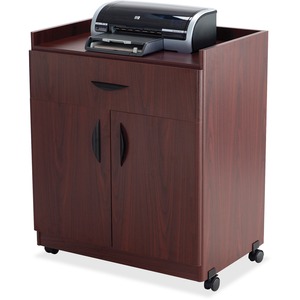 Safco Deluxe Mobile Machine Stand - Wood - Mahogany